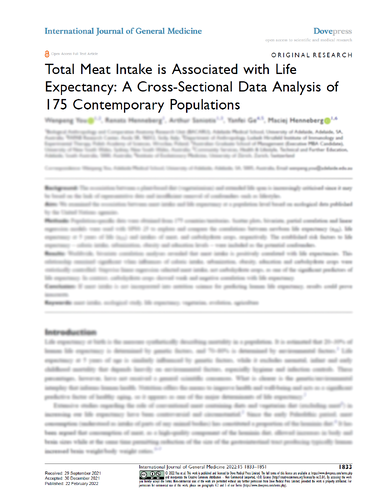 More information about "Meat Consumption Results in Higher Life Expectancy"
